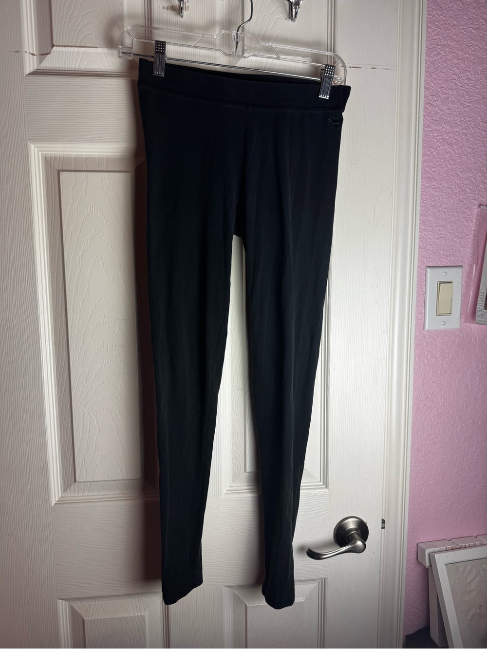Pink Victoria secret  Black Stretch Leggings - Classic Fit cotton